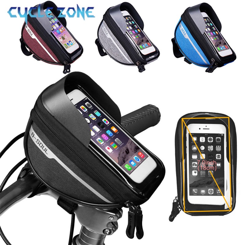 Phone Zone Accessories & Repair Photos - マウンテンバイクバッグタッチスクリーンサイクリングハンドルバー電話ホルダーバッグバイクバッグ自転車電話収納バッグサイクリングアクセサリー