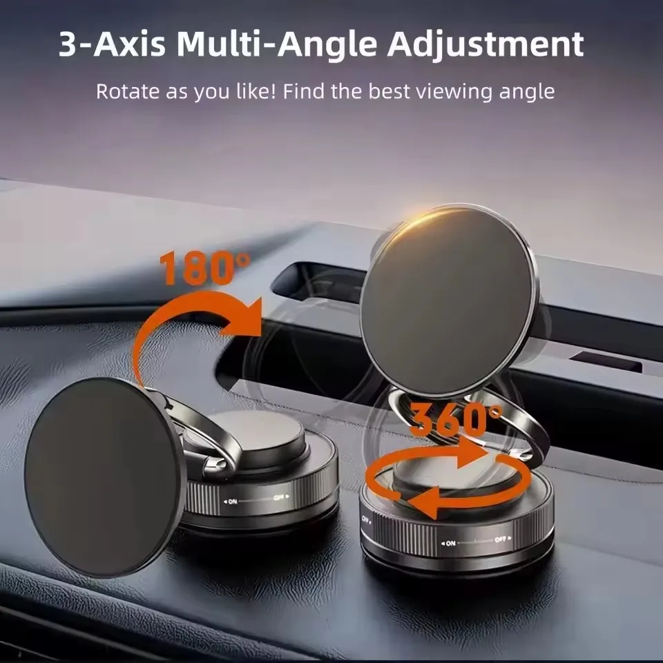 360をアップグレード ° 真空磁石式スマートフォンホルダー - Phone Accessories Holder Car のレビューと価格