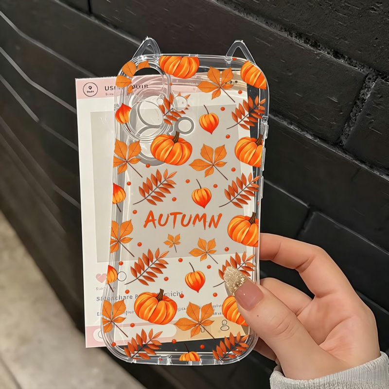 秋のカボチャと落ち葉柄のiPhoneケース（iPhone 1 - Apple Iphone 15 のレビューと価格