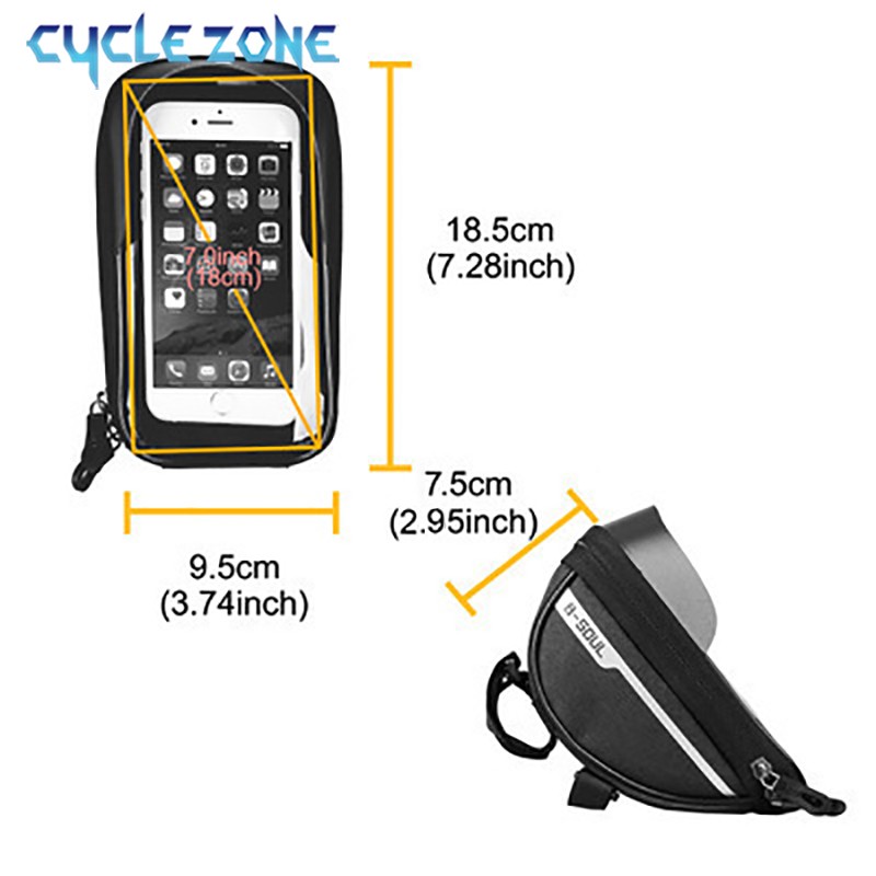 マウンテンバイクバッグタッチスクリーンサイクリングハンドルバ - Phone Zone Accessories & Repair Photos のレビューと価格