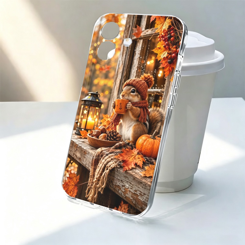 漫画動物リスシリコン製スマホケース iPhone 15 16 - Apple Iphone 15 のレビューと価格