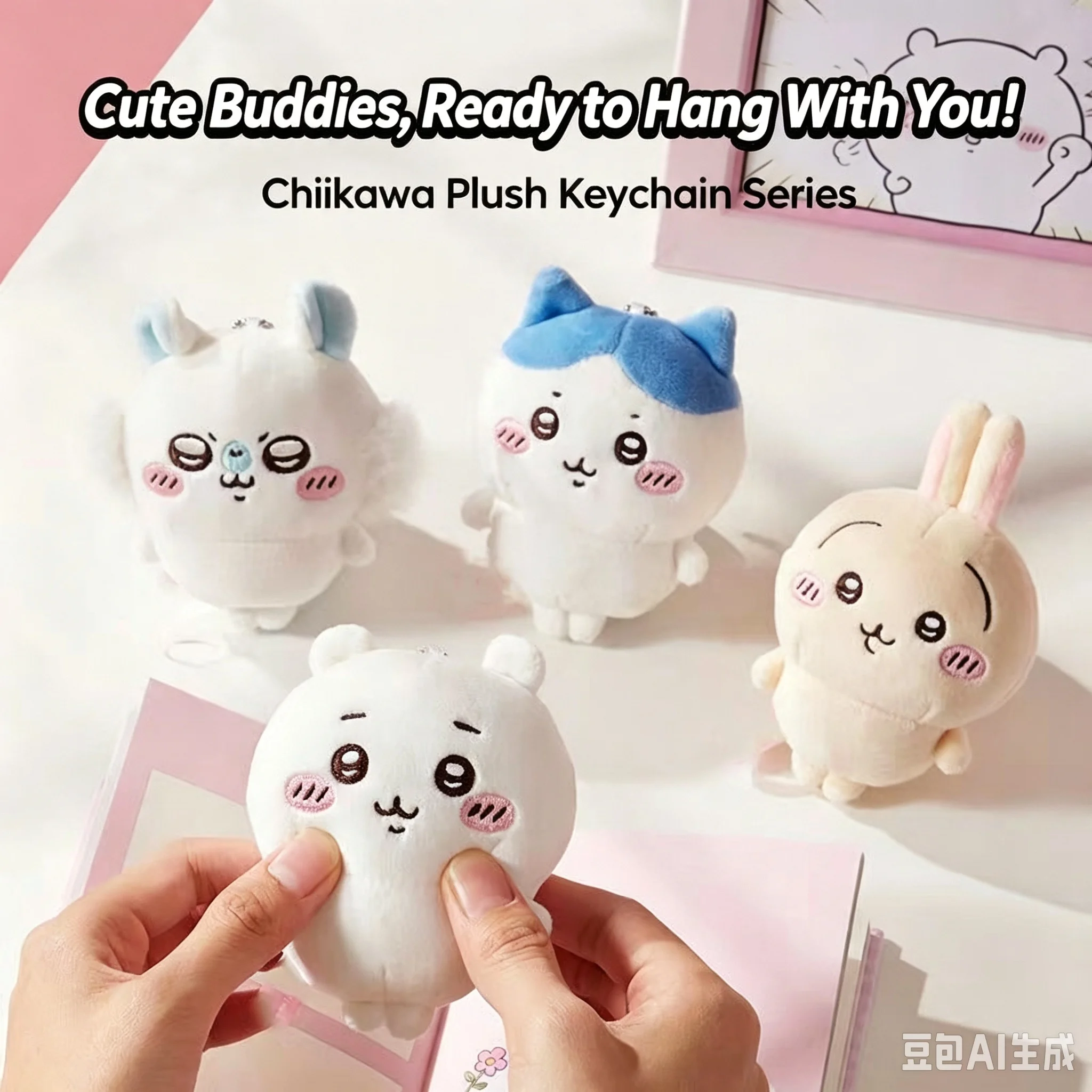 ちいかわうさぎのぬいぐるみバッグチャーム。かわいいカートゥー - Phone Accessories Charms のレビューと価格